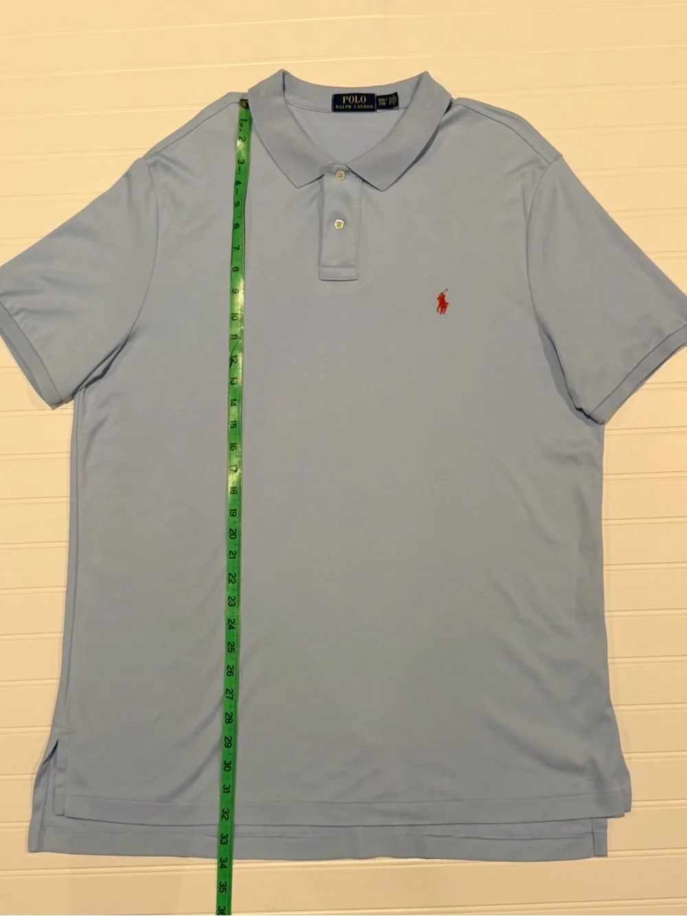 Polo Ralph Lauren Men's Classic Fit Polo Shirt Light Blue Red Pony. XXL